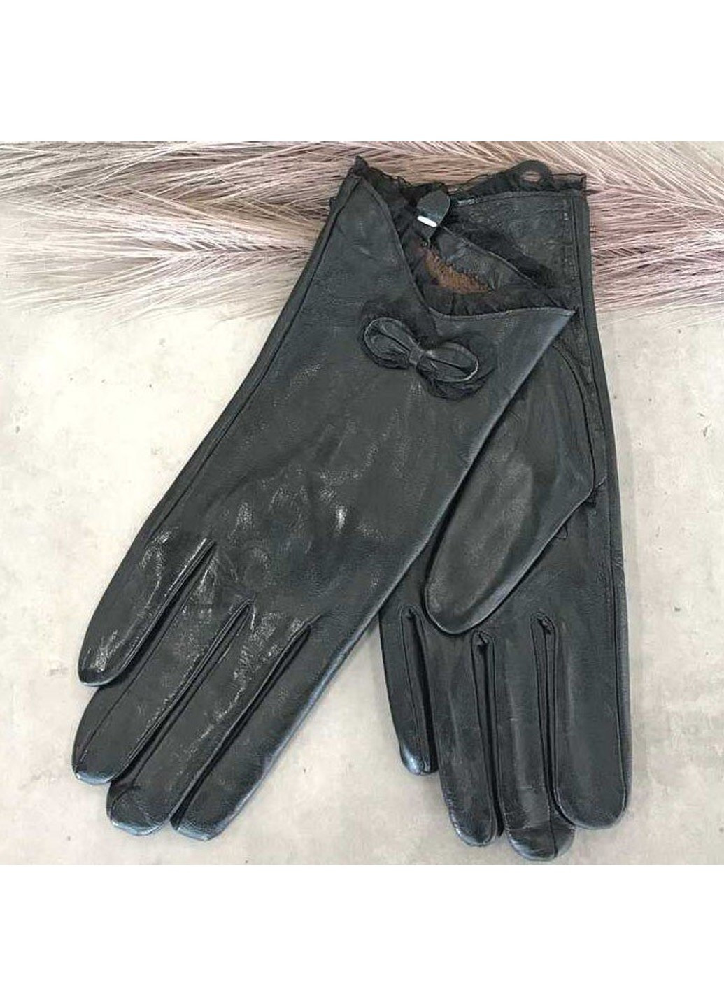 Жіночі шкіряні рукавички чорні 357s2 M Felix (261486669)