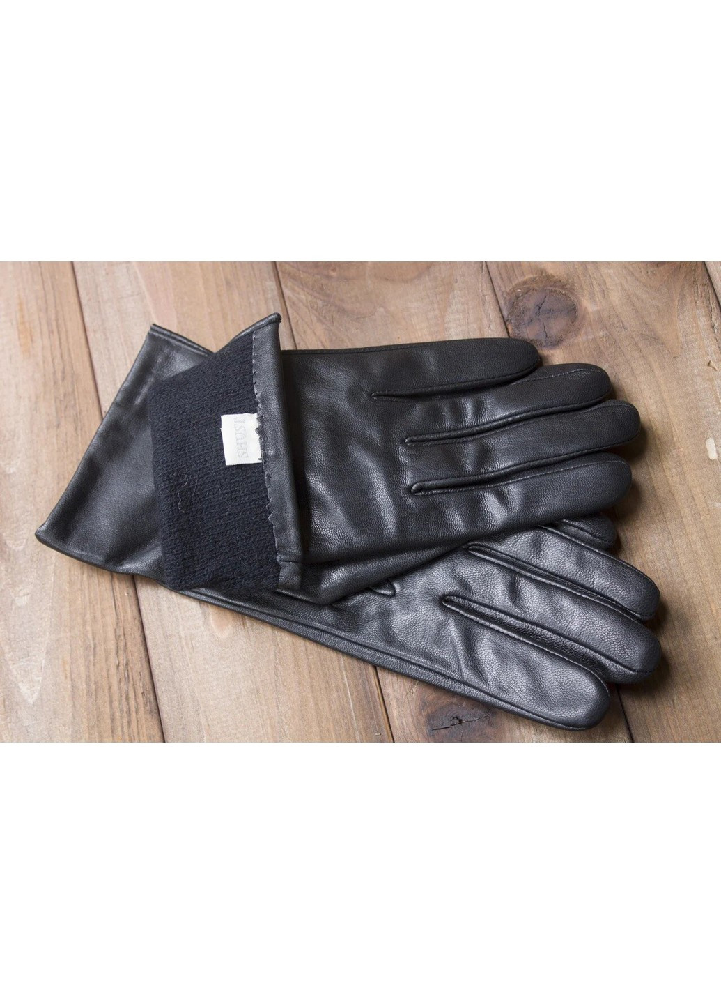 Перчатки женские чёрные кожаные сенсорные 946s2 M Shust Gloves (266143778)