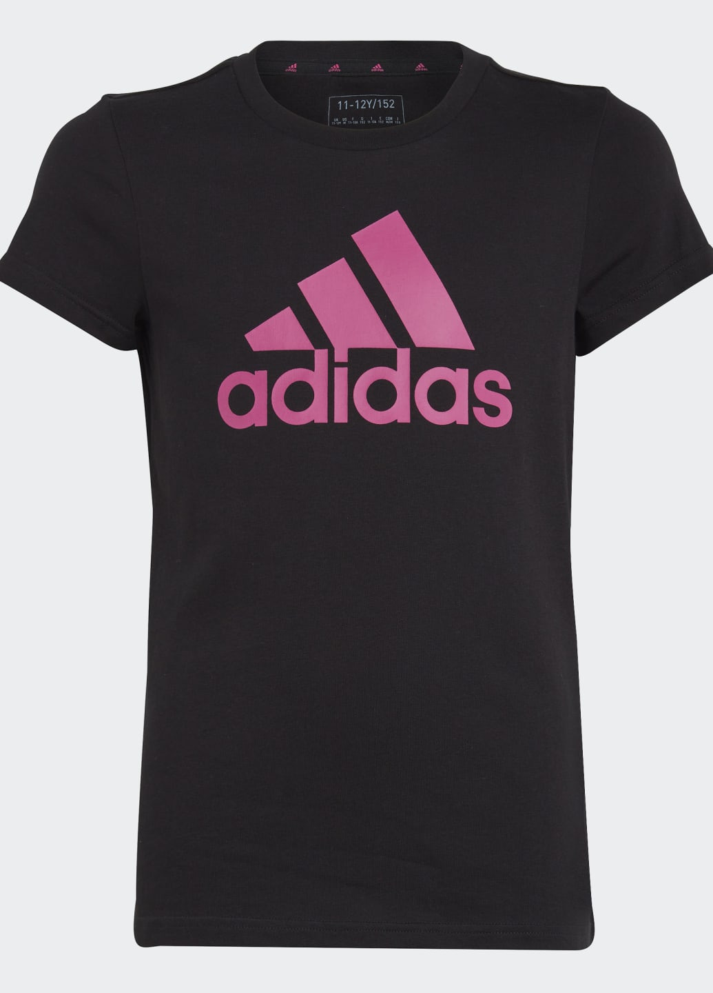 Черная демисезонная футболка essentials big logo adidas