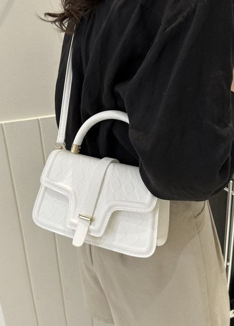 Женская сумка 4354 кросс-боди белая No Brand (276535269)