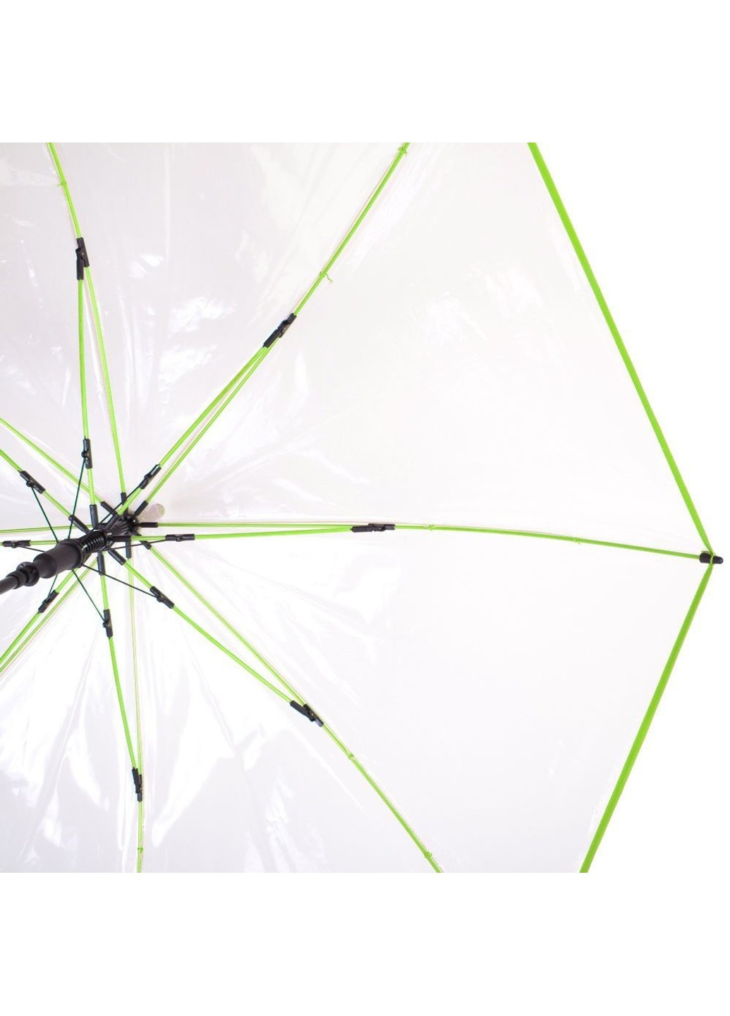 Бесцветный зонт-трость прозрачный женский полуавтомат pure fare7112-lime FARE средний (262976100)