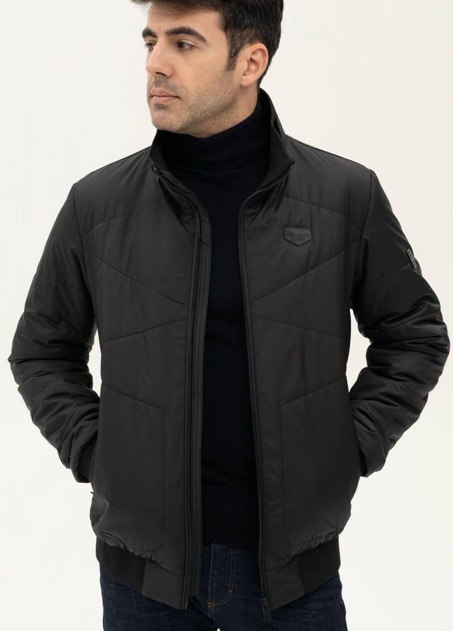 Чорна демісезонна куртка чоловіча демісезонна великого розміру SK