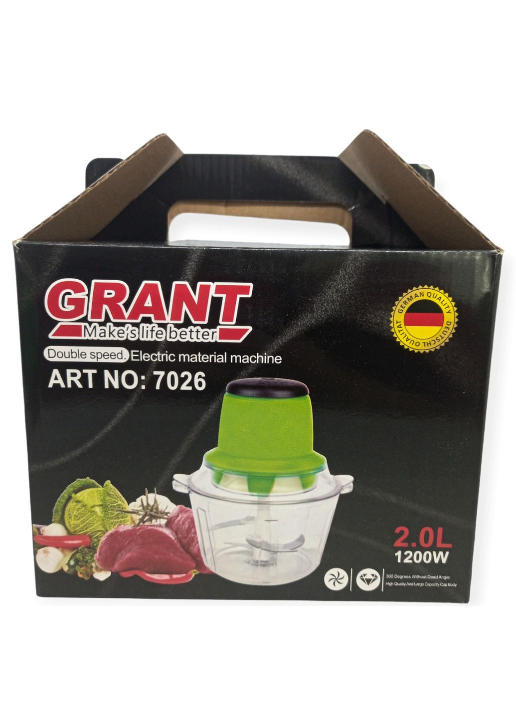 Комбайн кухонний блендер з чашою кавомолка подрібнювач м'ясорубка з двох'ярусним лезом електричний GRANT No Brand (261338943)