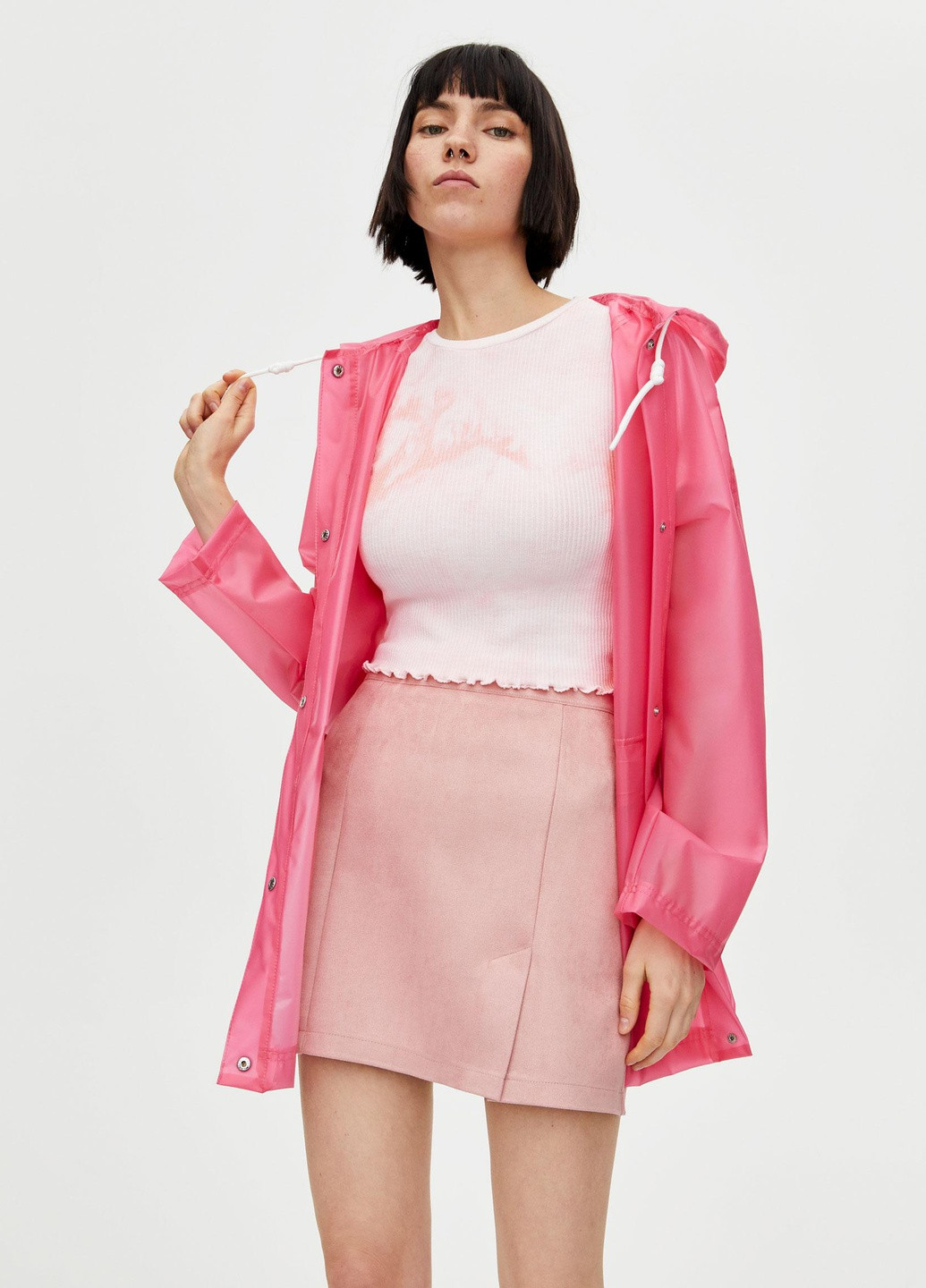 Розовая юбка Pull & Bear
