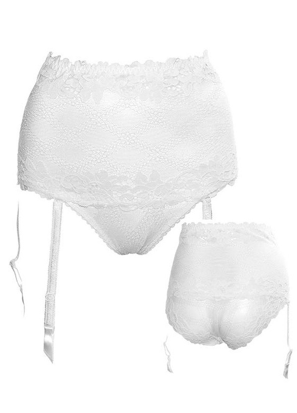 Труси жіночі максі з резинками для панчох Daniella M білий 2895 V.I.P.A. (259521423)