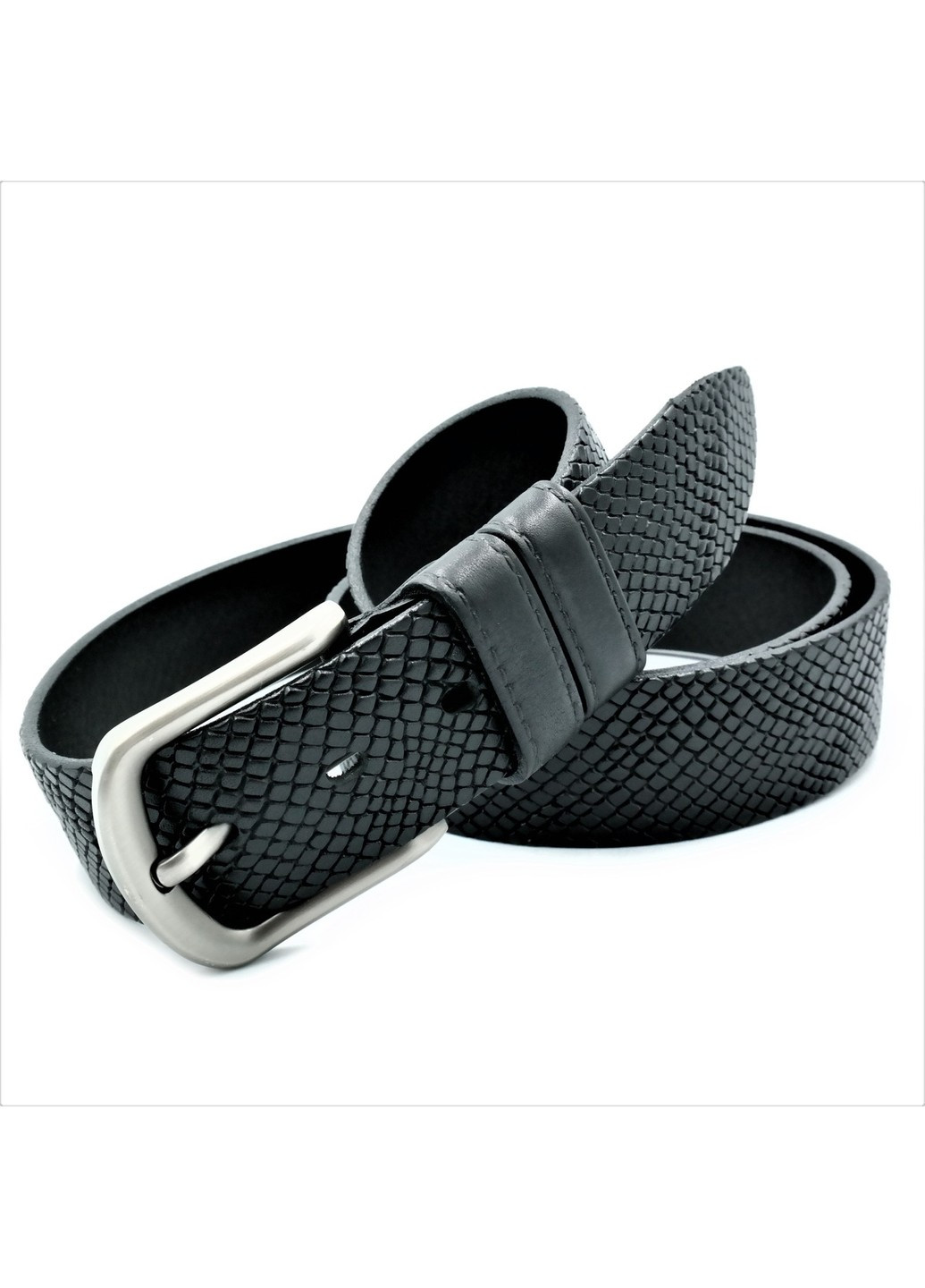 Кожаный ремень Чёрный (nw-rus-m4k-0047) Weatro (272950023)