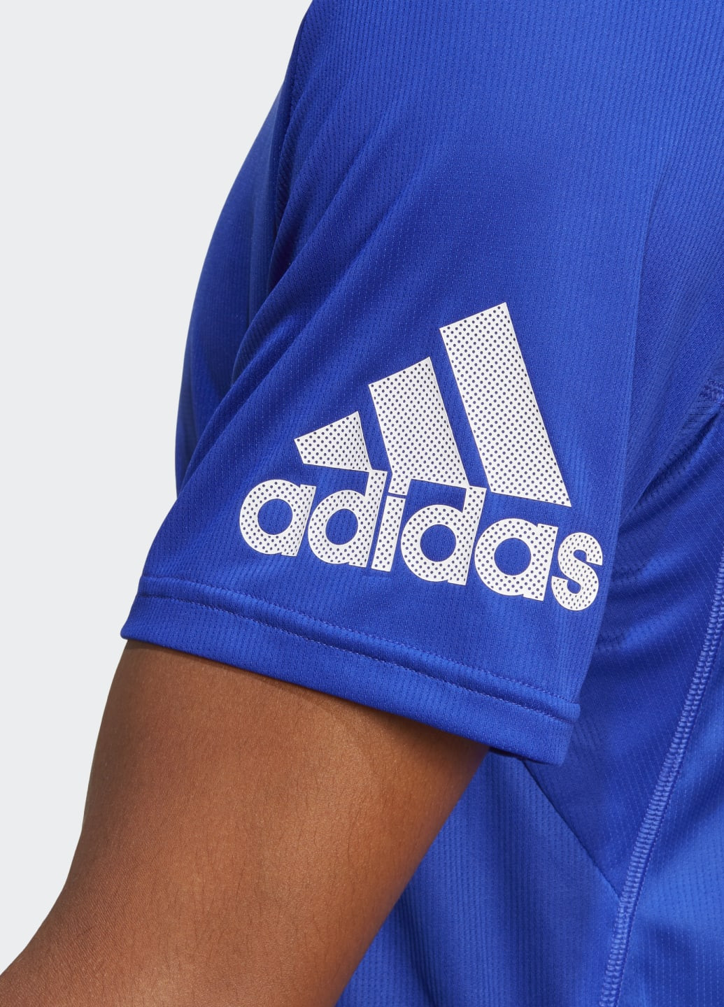 Синяя футболка для бега adidas