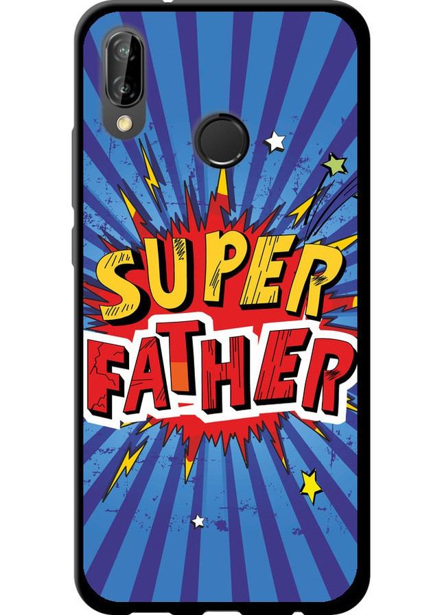 TPU черный чехол 'Супер папа v2' для Endorphone Huawei P20 Lite (258087679)