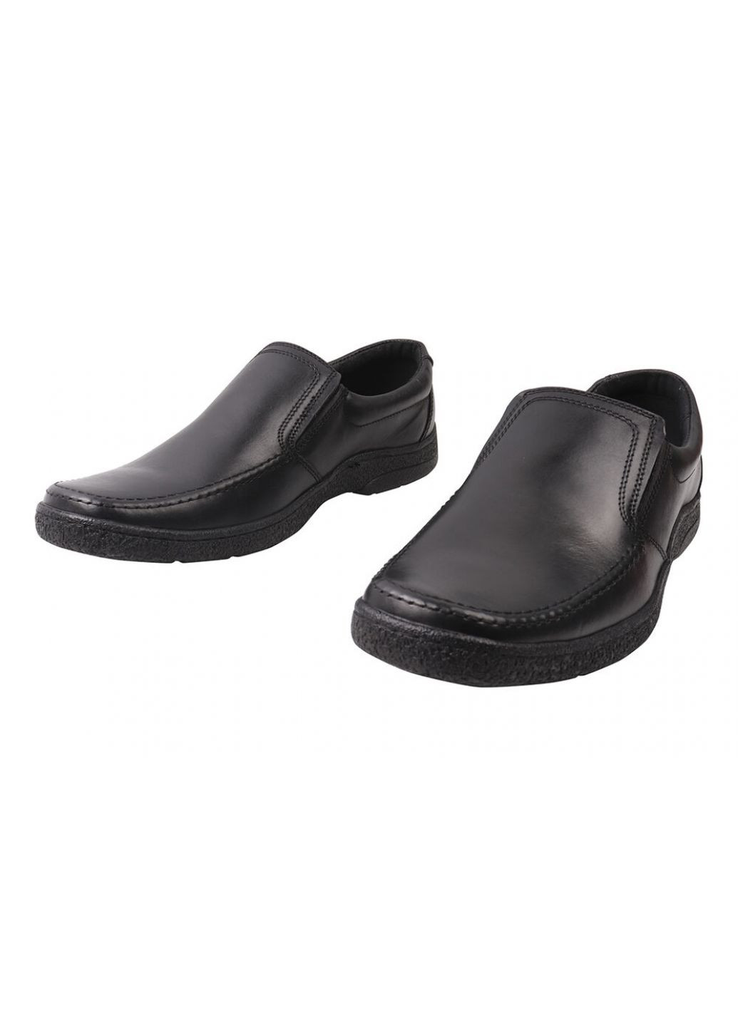 Черные туфли мужские из натуральной кожы, черные, украина Konors