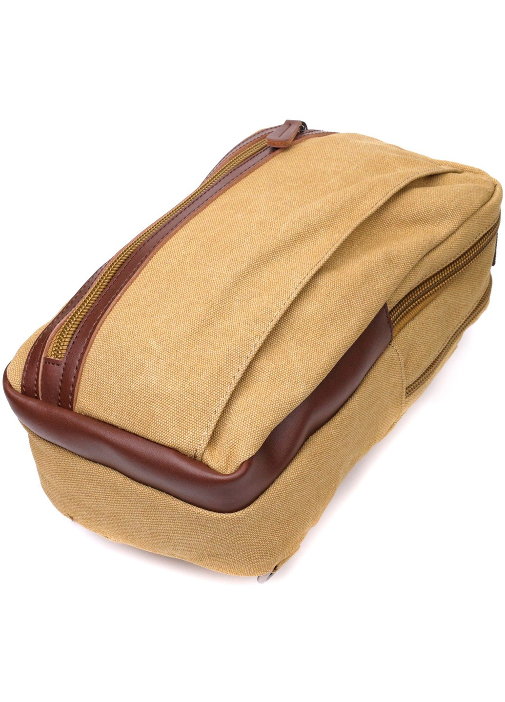Интересная мужская сумка через плечо из плотного текстиля 22194 Песочный Vintage (267932165)