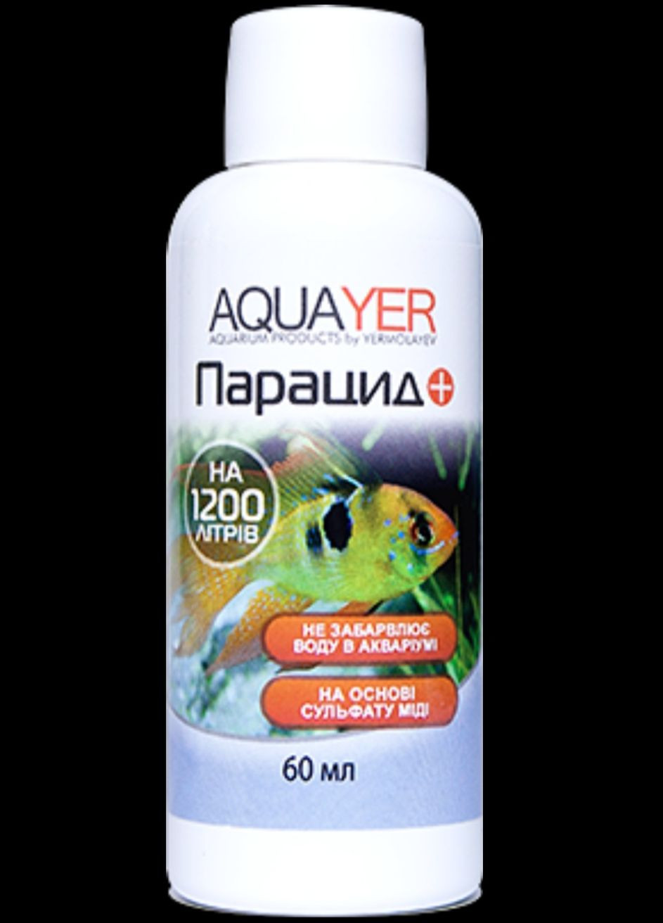 Лечение болезней рыб Парацид 60мл, против паразитов у рыб Aquayer (274065064)