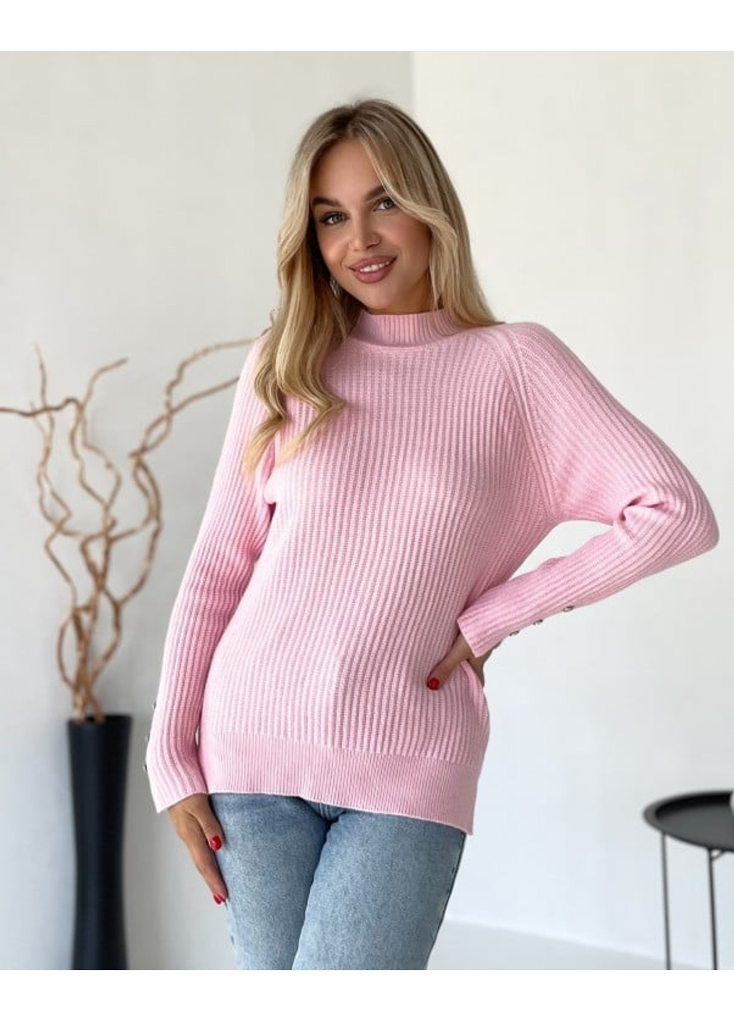 Розовый свитера wn20-578 розовый ISSA PLUS