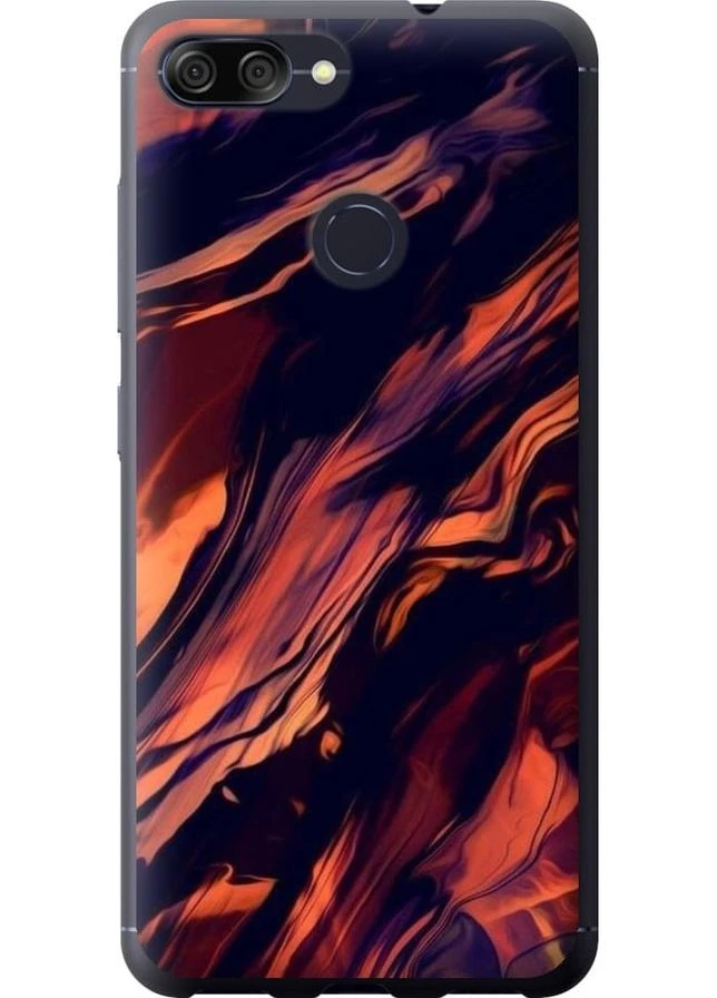 Силіконовий чохол 'Чорно-помаранчева абстракція' для Endorphone Asus ZenFone Max Plus M1 ZB570TL (276318915)