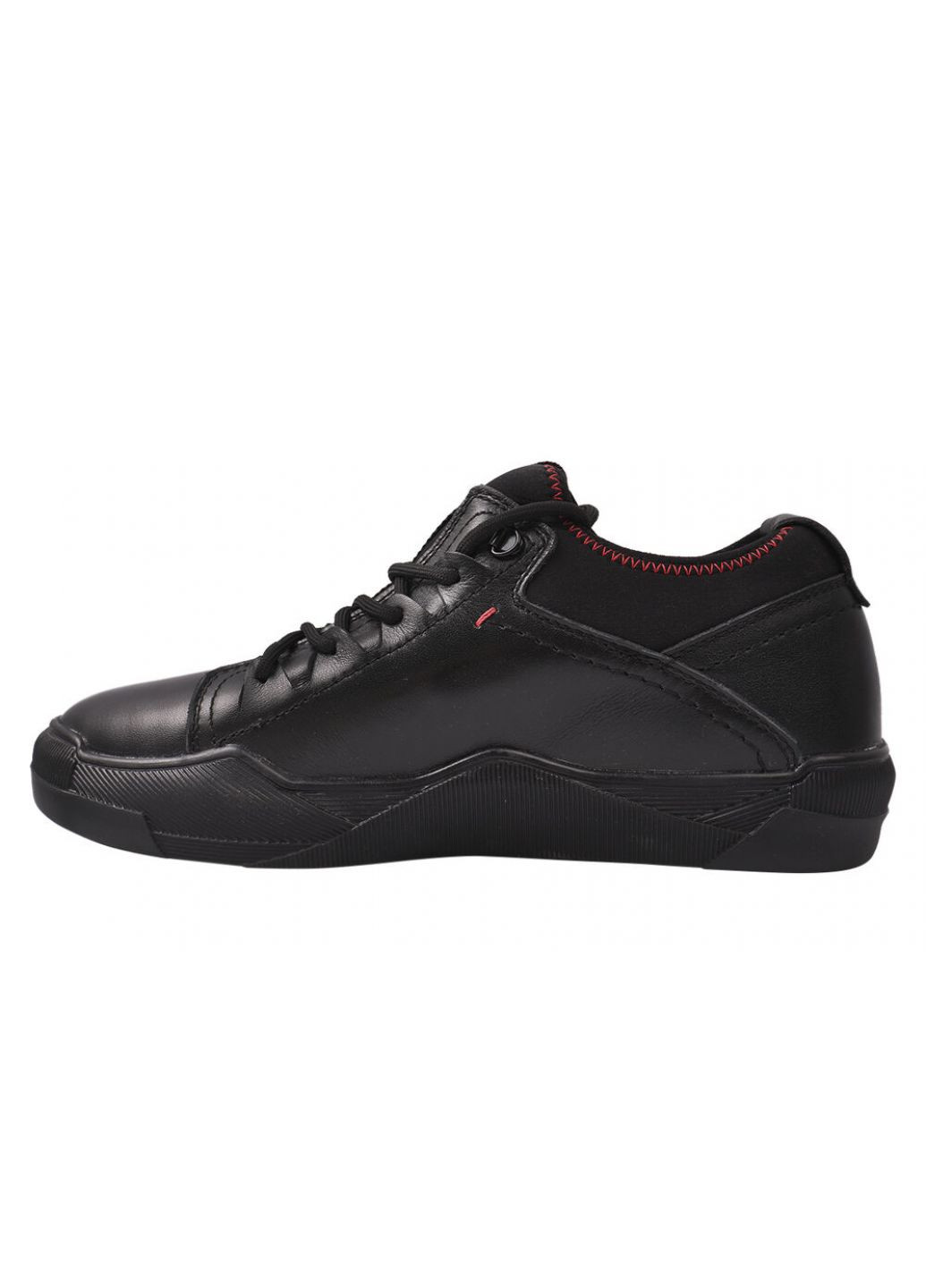 Черные ботинки мужские из натуральной кожи, высокие, на низком ходу, черные, на шнуровке, украина Konors 493-21ZTC