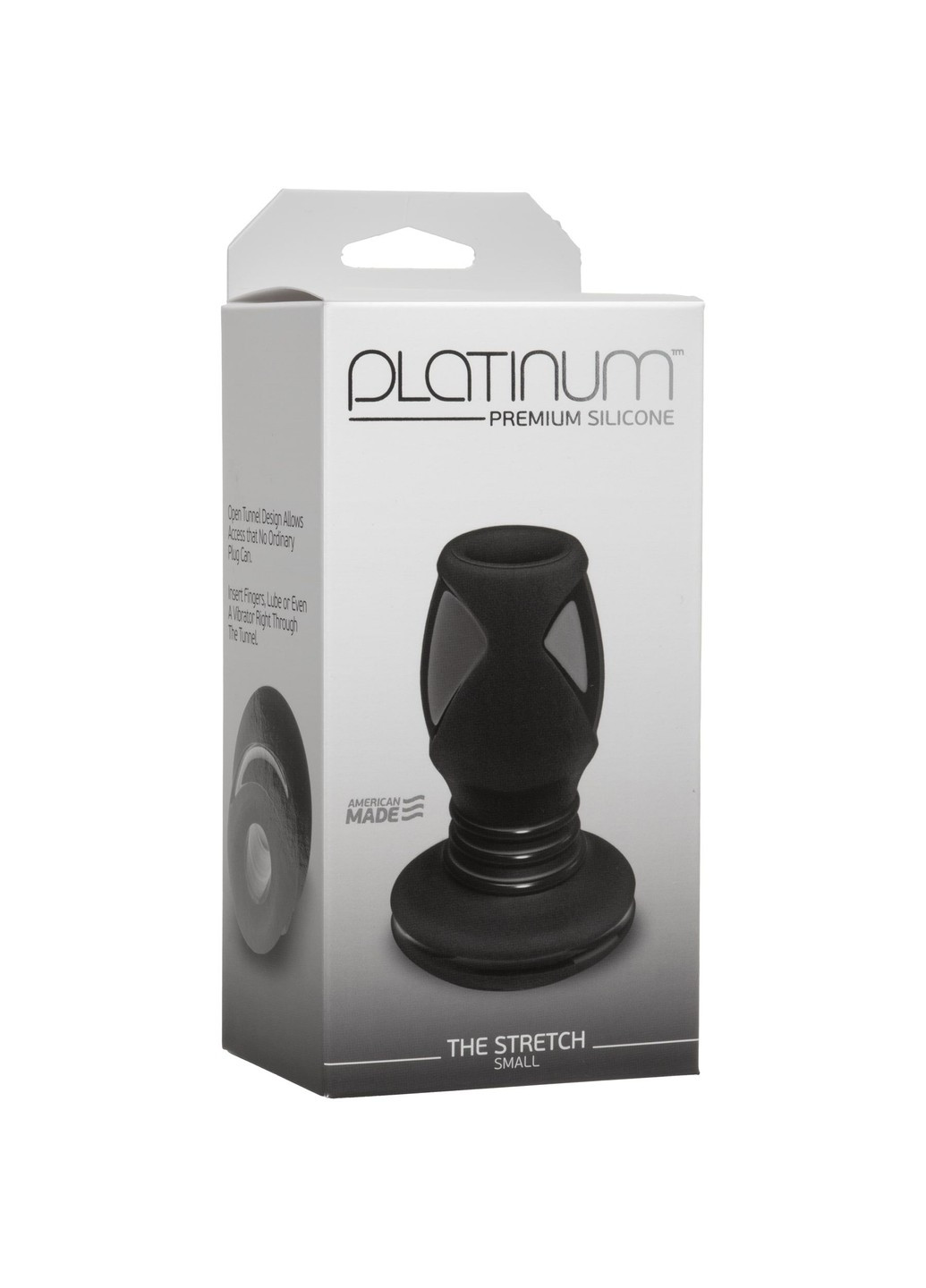 Анальный туннель Platinum Premium Silicone - The Stretch - Small - Black Doc Johnson (275995002)