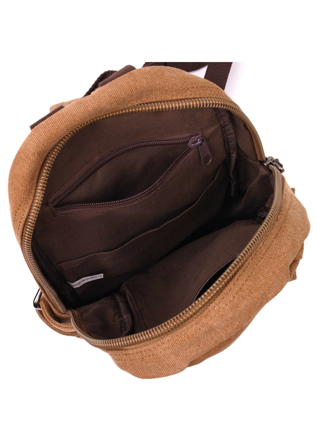 Місткий текстильний рюкзак у стилі мілітарі Vintagе 22180 Коричневий Vintage (267925308)