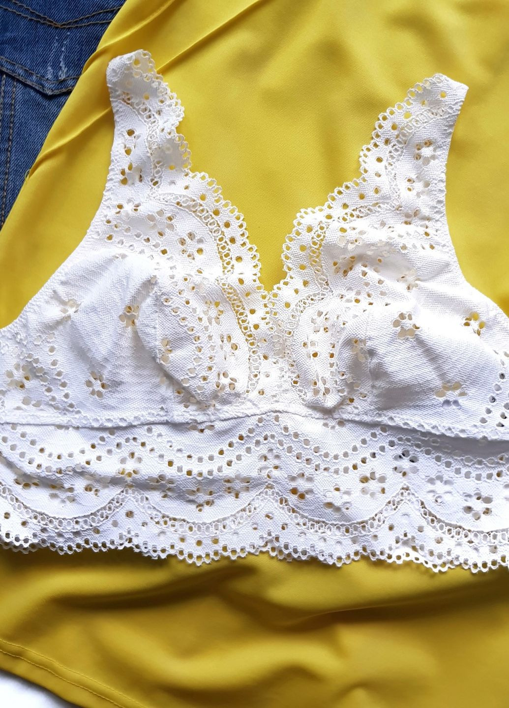 Топ белый с перфорацией No Brand (276004393)