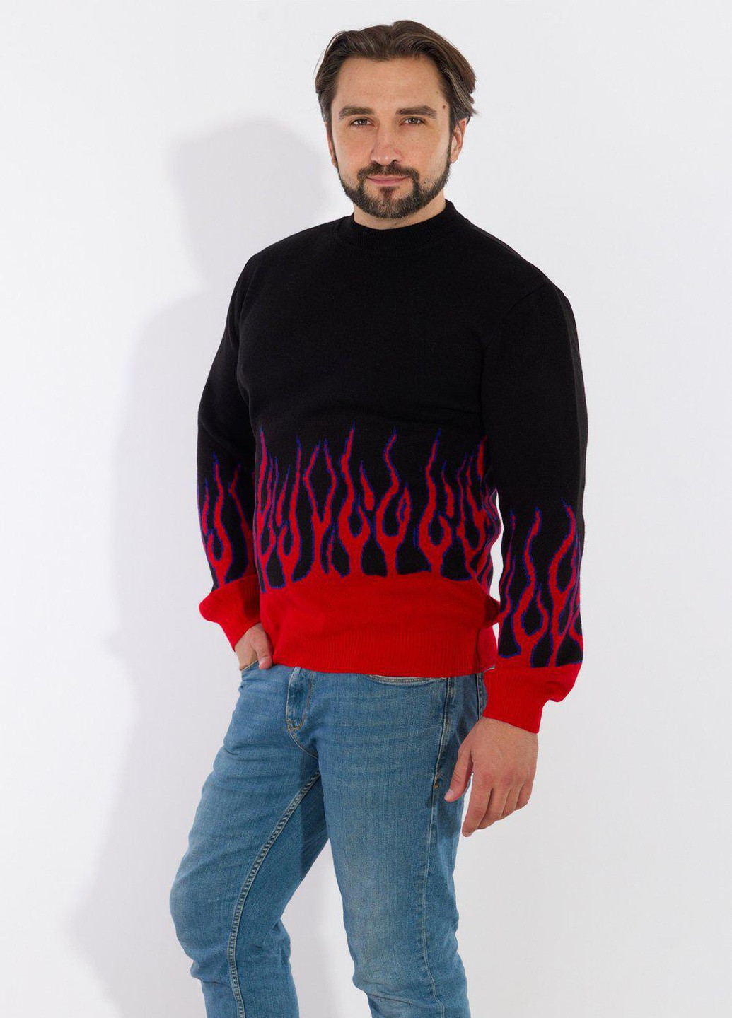 Красный светри модний светр (11067)110211-530 Lemanta