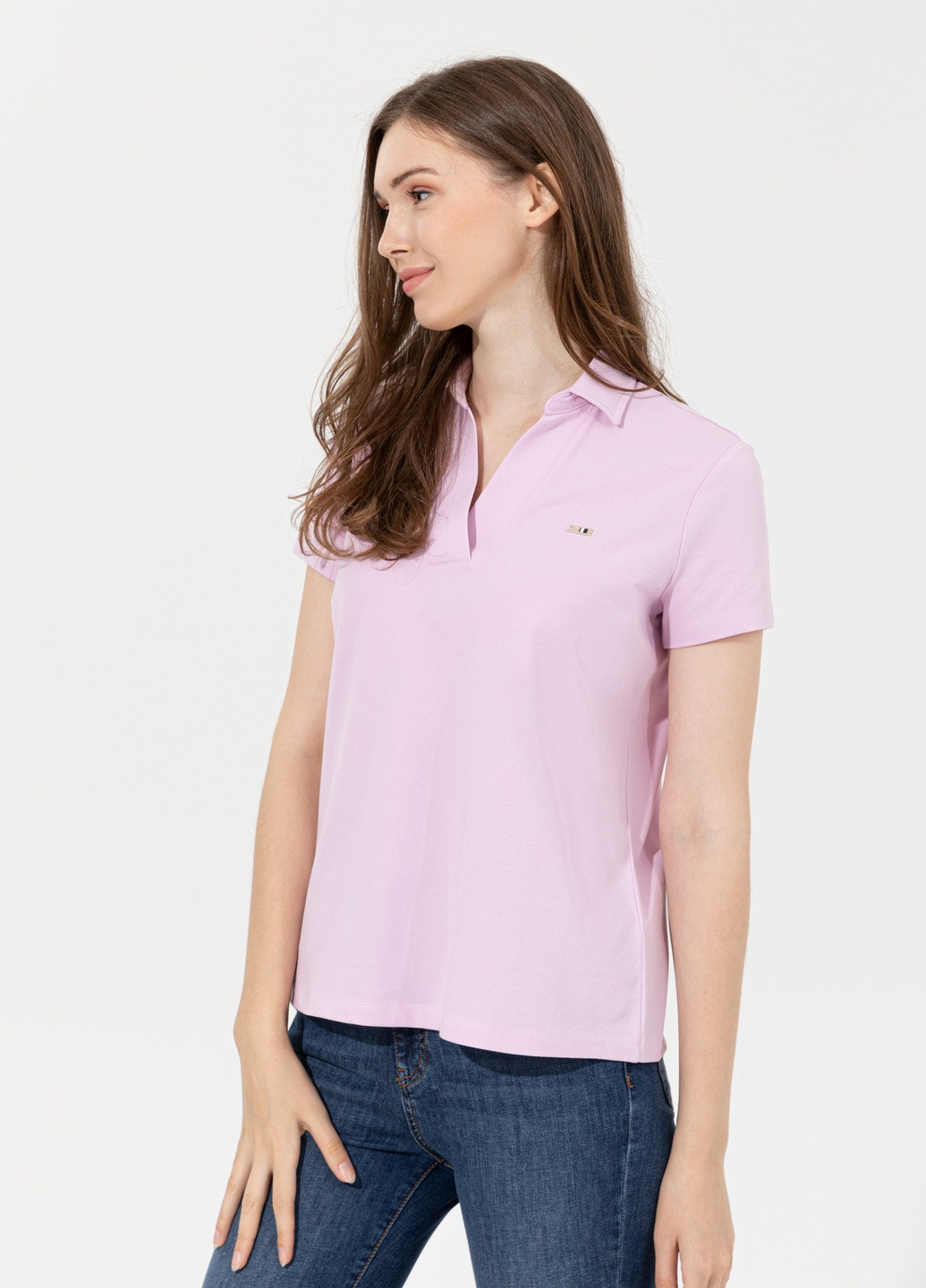 Рожева футболка поло жіноча U.S. Polo Assn.