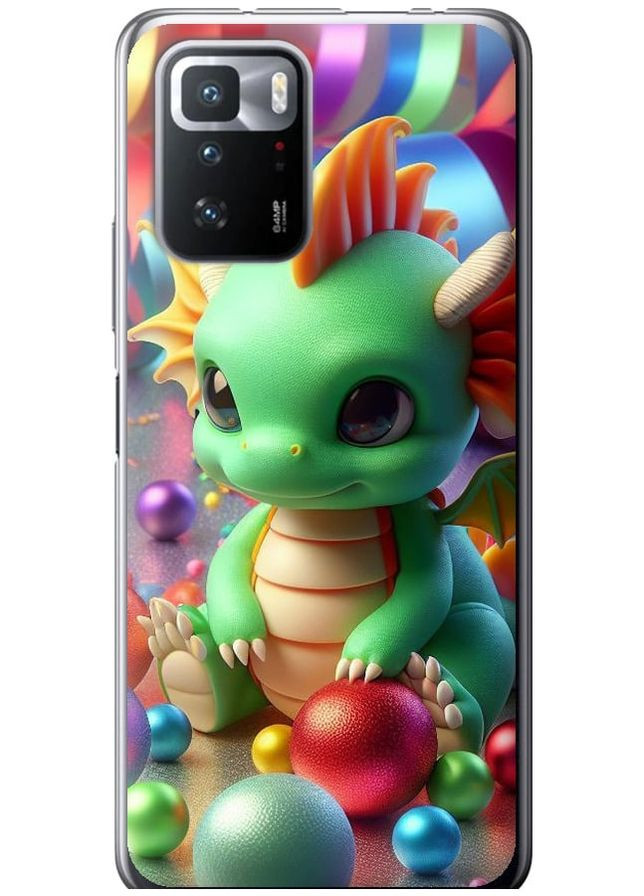 Силиконовый чехол 'Веселый дракончик' для Endorphone Xiaomi Redmi Note 10 Pro 5G (275463128)