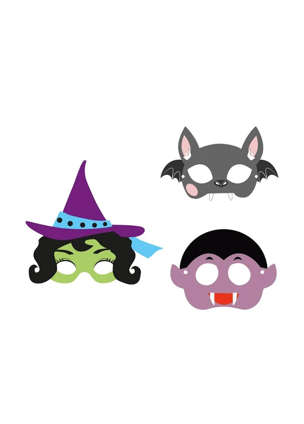 Набір дитячих масок на Хелловін колір різнокольоровий ЦБ-00202599 Yes (259466465)