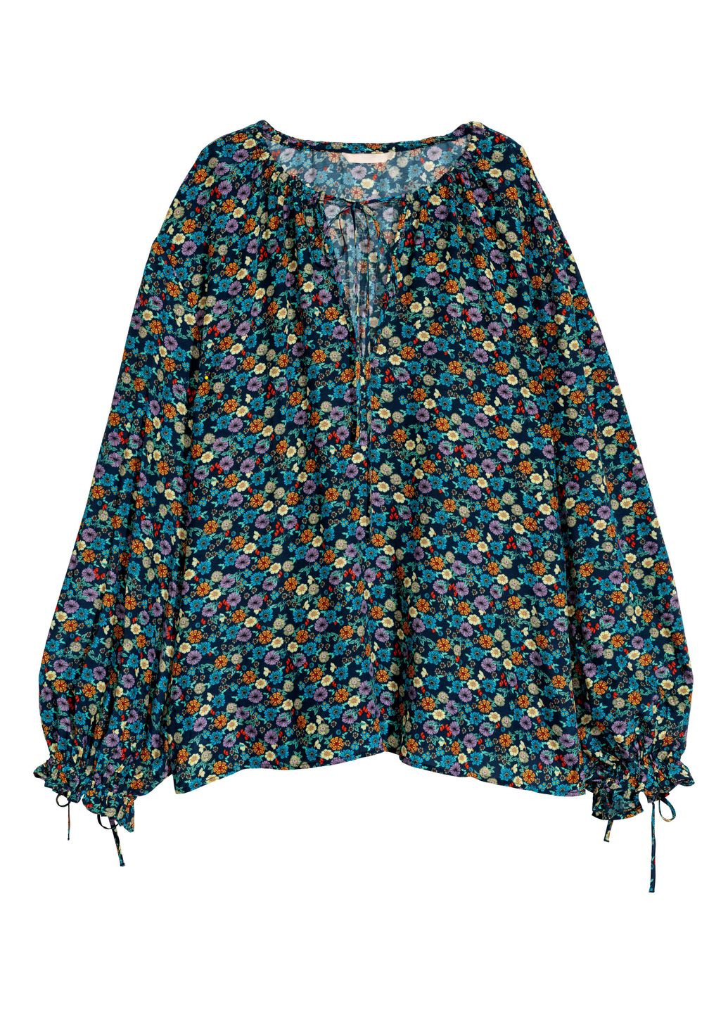 Синіти блуза демісезон,синій в кольорові візерунки, H&M