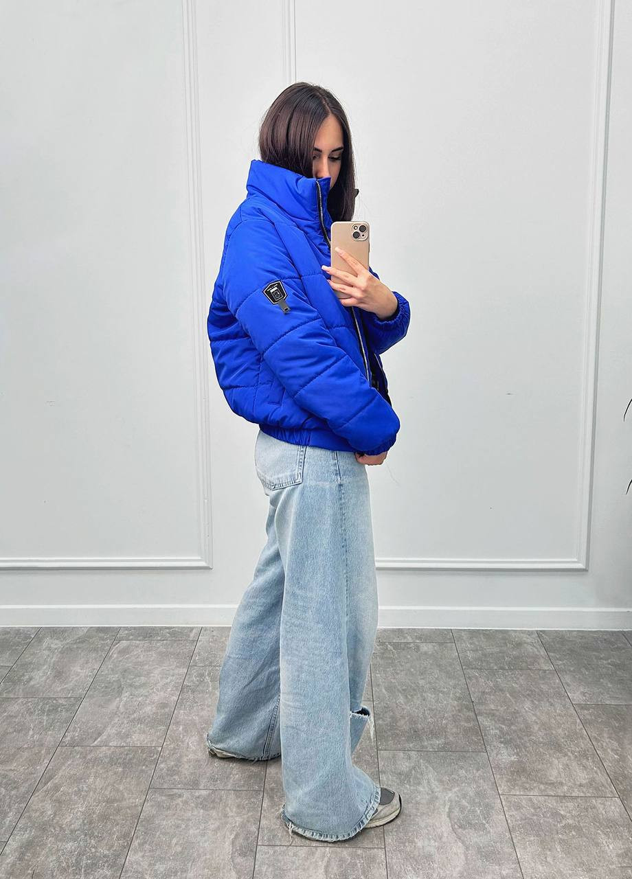 Синяя демисезонная утепленная куртка Fashion Girl "Ivi"