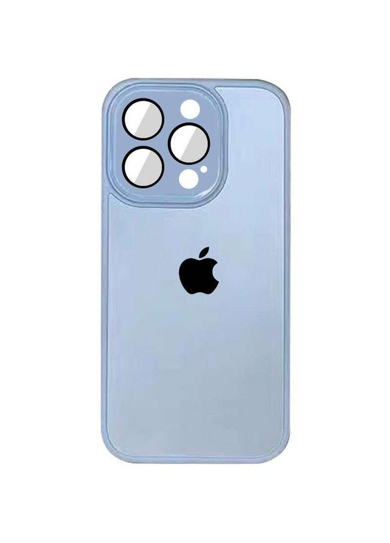 Силиконовый сапфировый чехол со стеклянной поверхностью на Apple iPhone 12 (6.1") Epik (259829618)