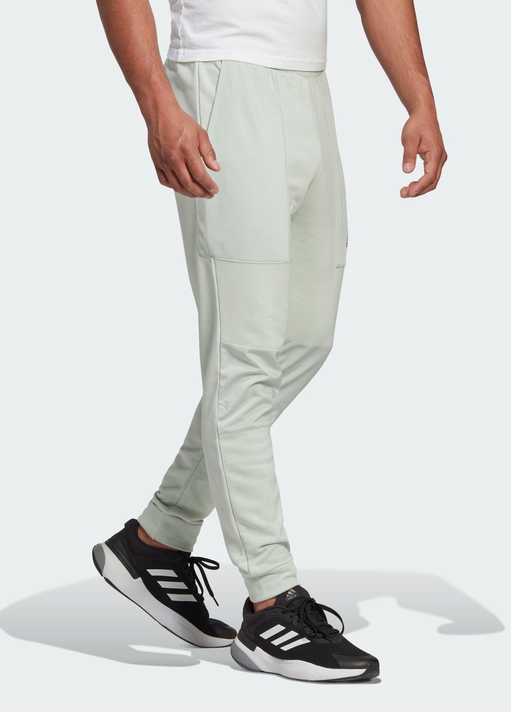Светло-зеленые спортивные демисезонные джоггеры брюки adidas