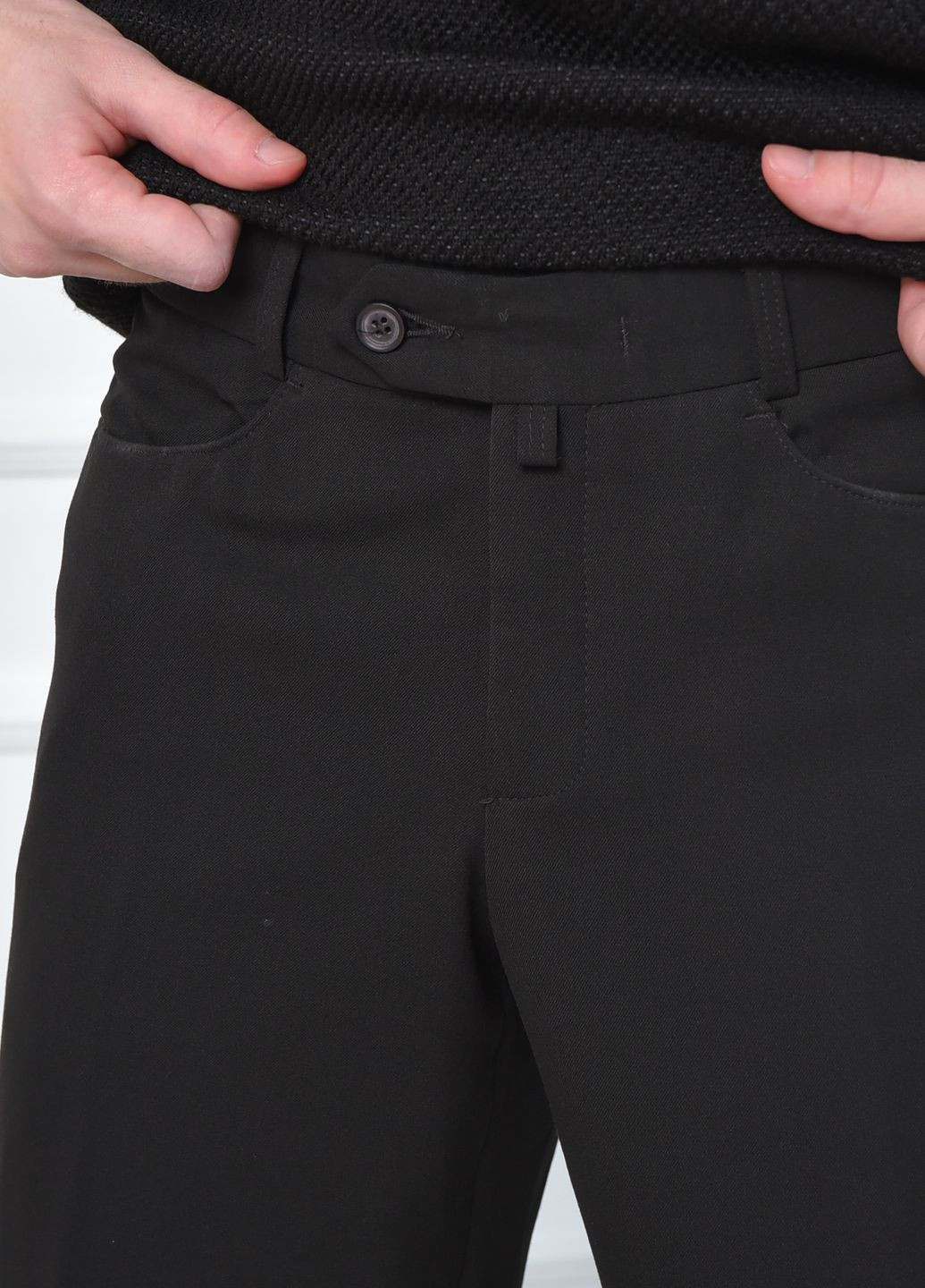 Черные классические демисезонные прямые брюки Let's Shop