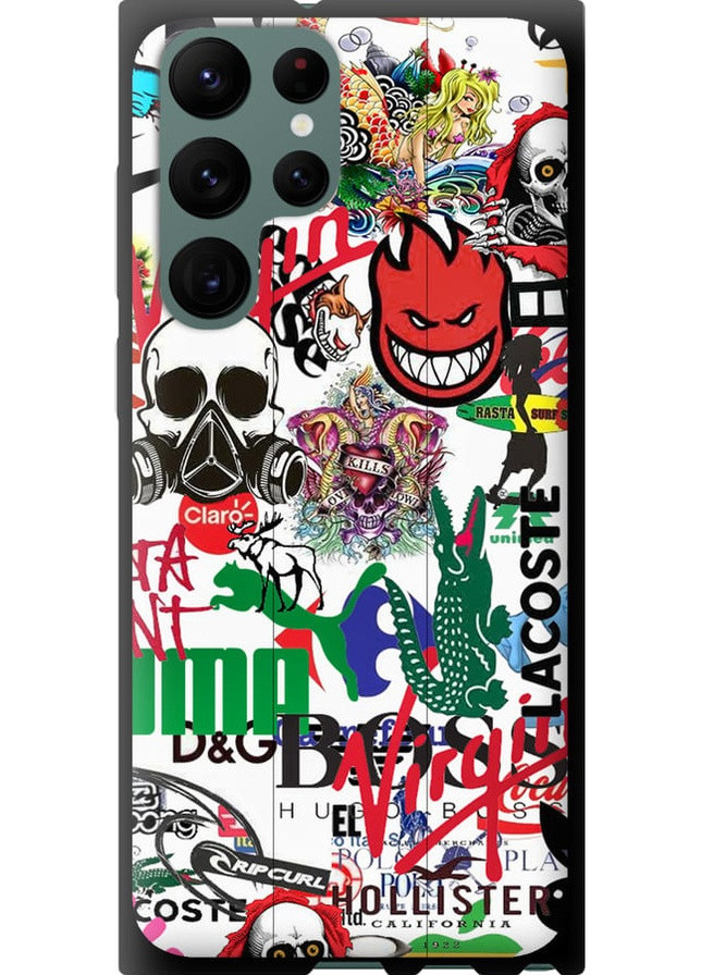 TPU чехол 'Many different logos' для Endorphone Samsung Galaxy S22 Ultra (258052058)