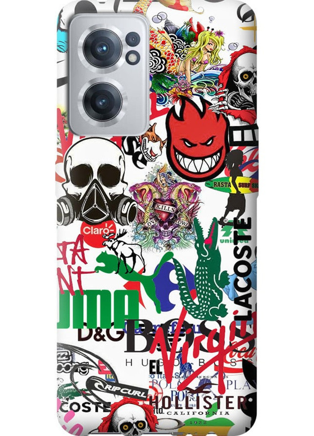 Силіконовий чохол 'Many different logos' для Endorphone OnePlus Nord CE 2 (257798453)