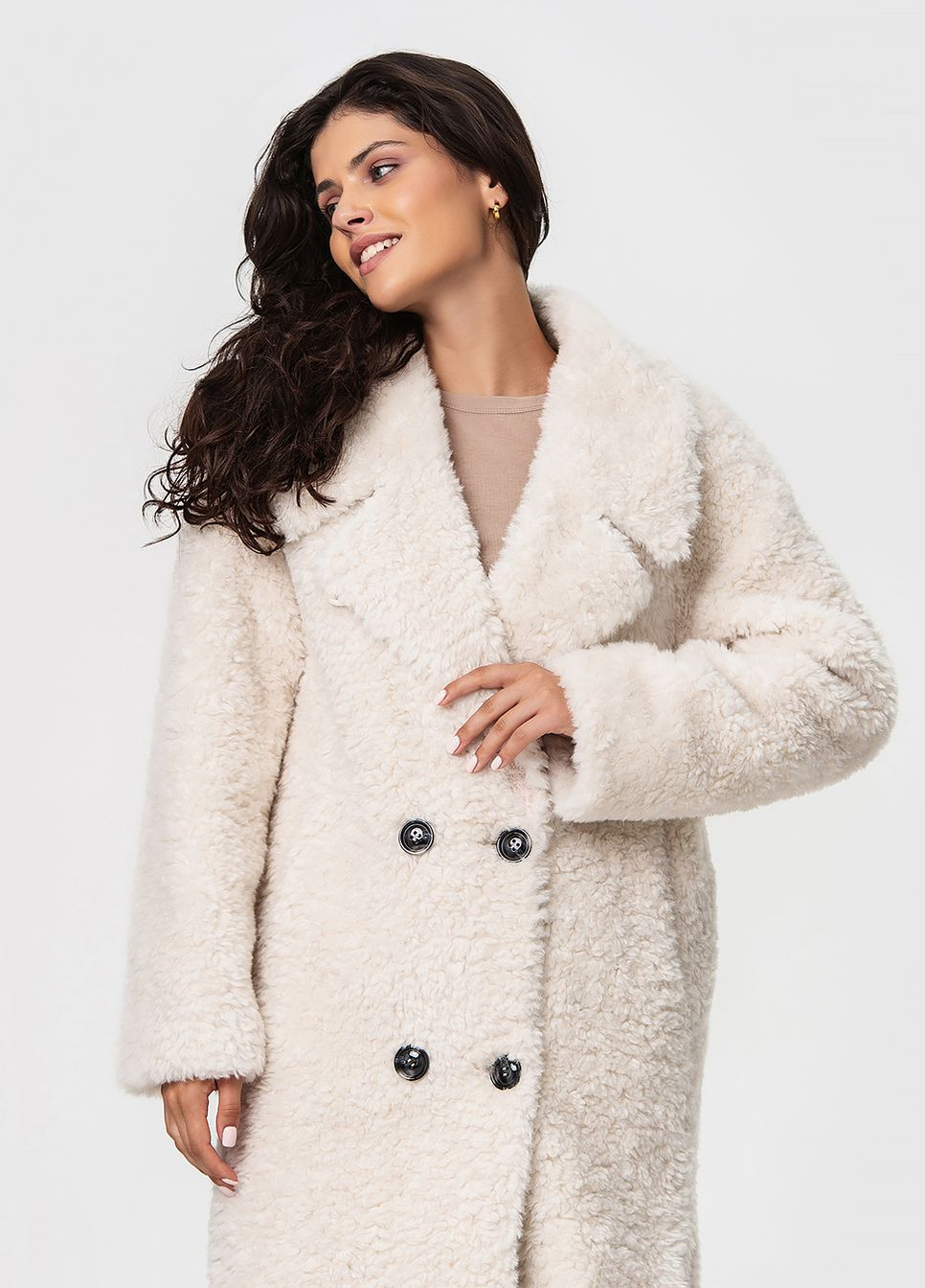 Шуба-пальто из натуральной шерсти модель Esocco 2119 (271140564)