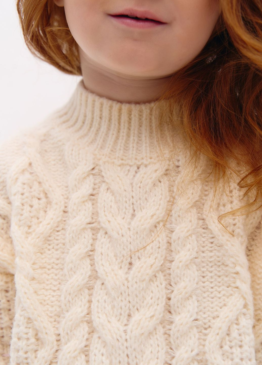 Молочный демисезонный свитер пуловер Yumster