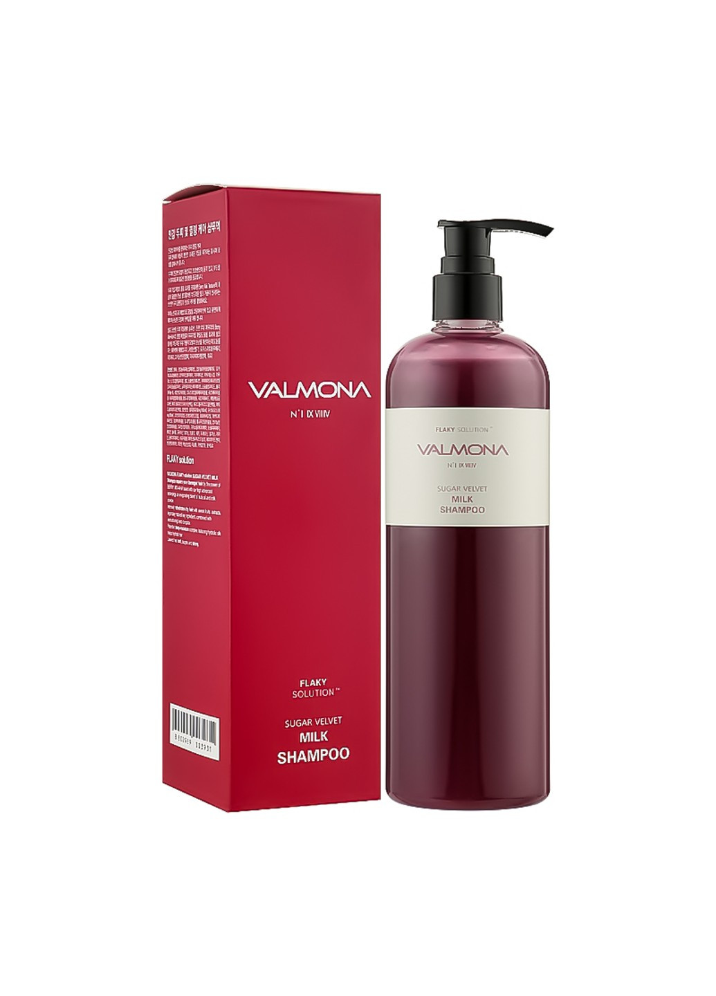 Шампунь для волосся з молоком та екстрактами ягід Flaky Solution Sugar Velvet Milk Shampoo 480 мл Valmona (276844128)
