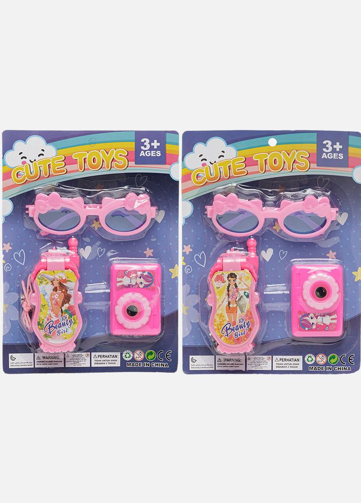 Іграшковий набір 3 в 1 - телефон, окуляри, фотоапарат колір різнокольоровий ЦБ-00225210 No Brand (262519700)