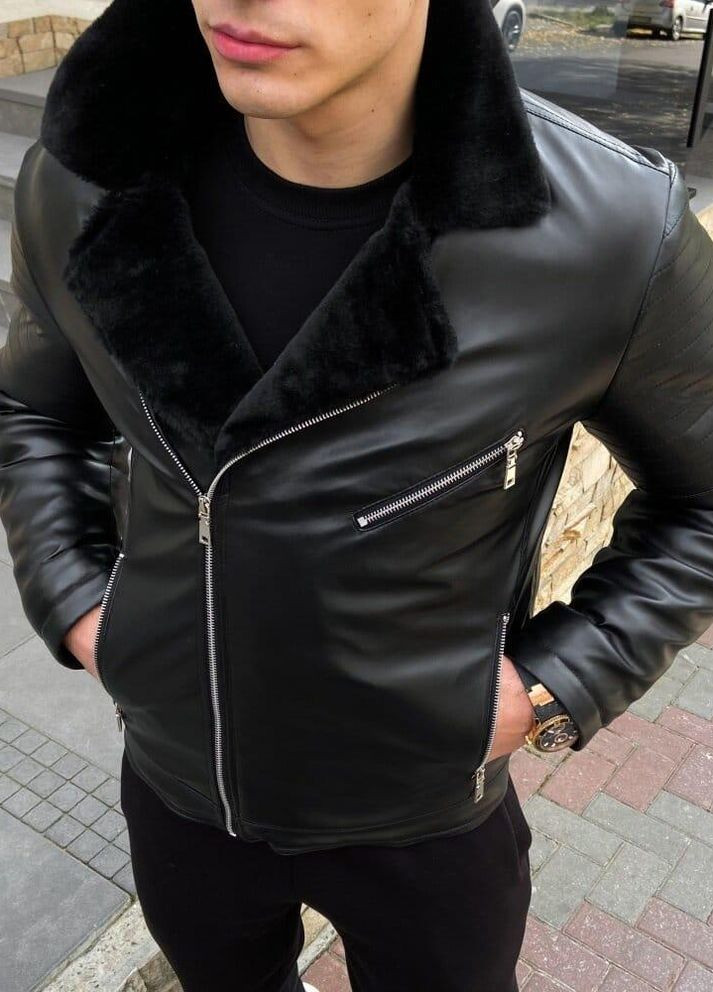 Чорна зимня чоловіча зимова куртка winter jacket Vakko