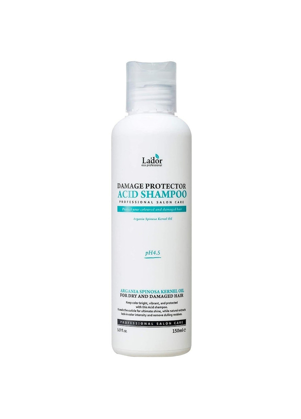 Шампунь Damage Protector Acid Shampoo профессиональный низкощелочной с коллагеном и аргановым маслом, 150 мл LADOR (268662467)