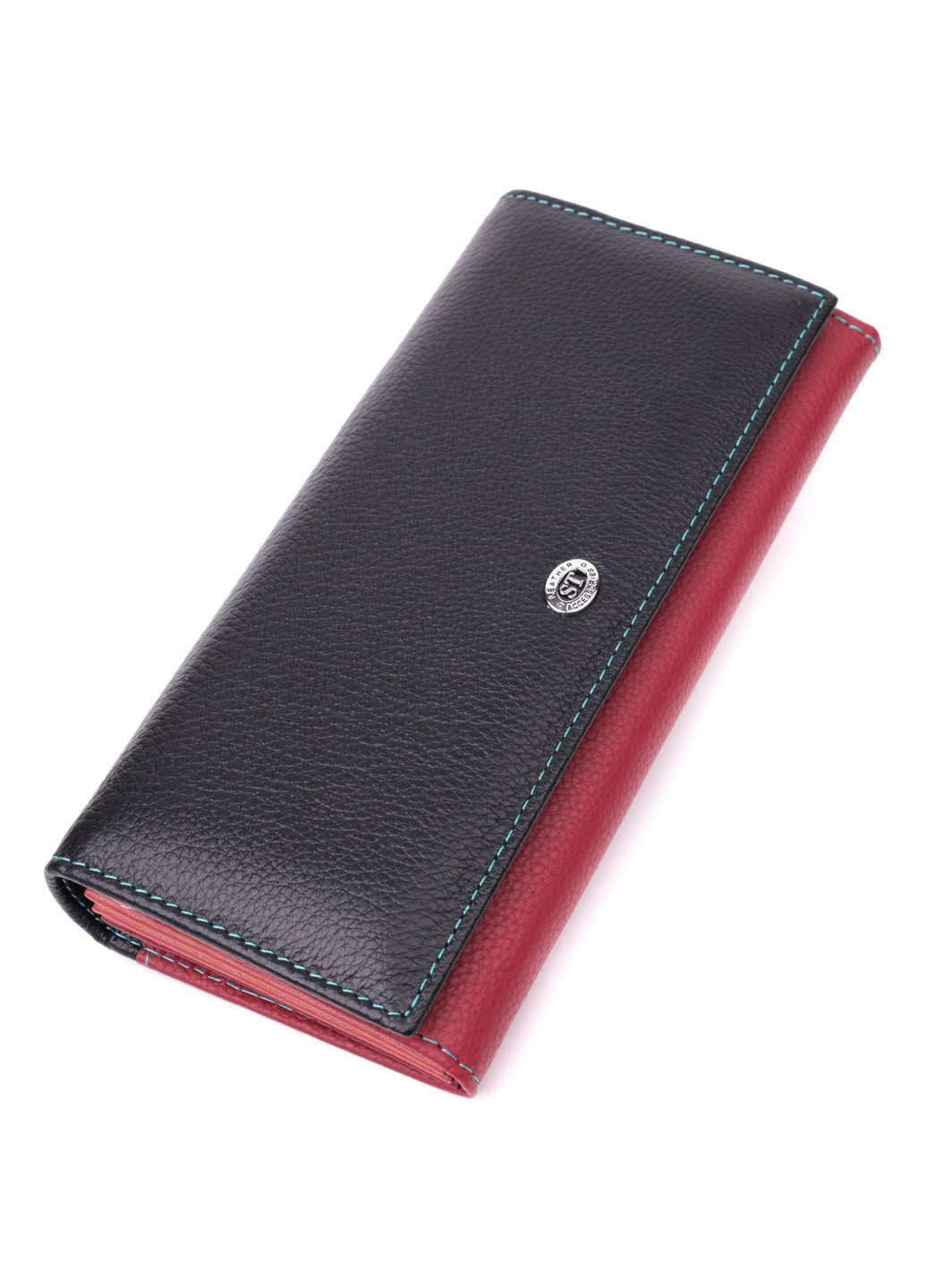 Місткий гаманець для прекрасних жінок із натуральної шкіри 22517 Різнокольоровий st leather (277980408)