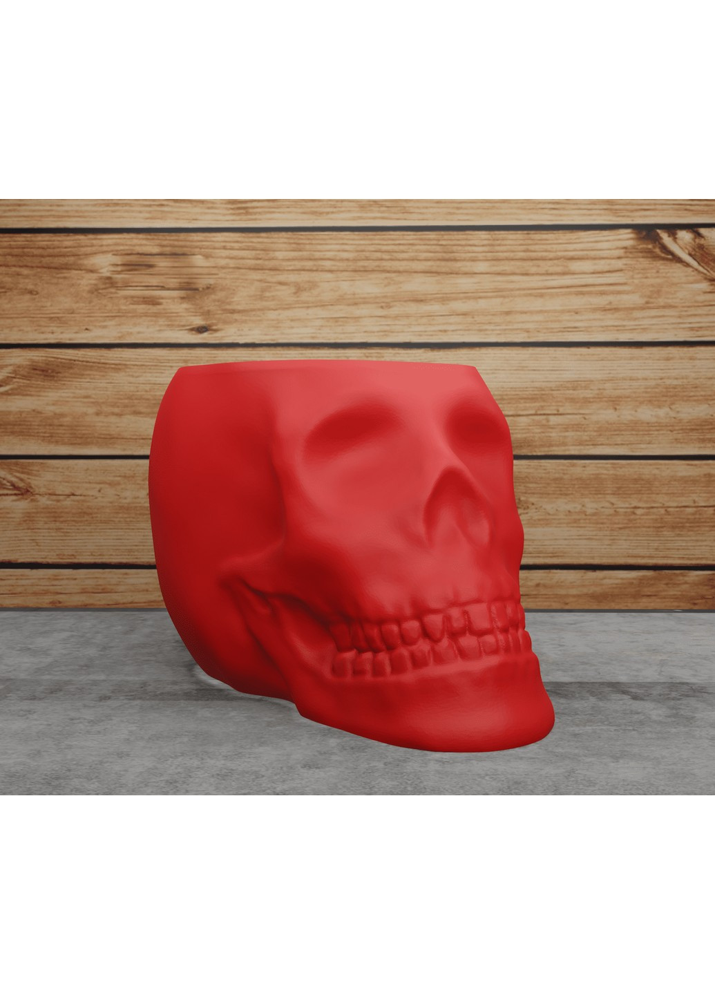 Декоративна ваза - кашпо в формі черепа. Тонкостінна ЗаСвіт (266425422)