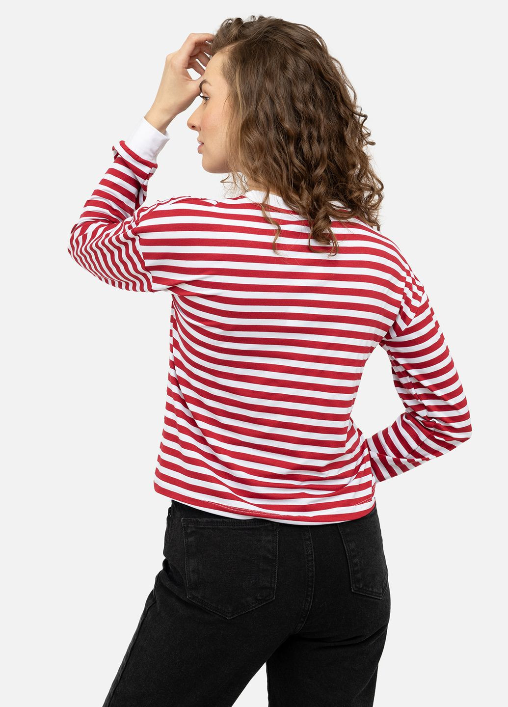 Жіноча футболка з довгим рукавом колір молочний ЦБ-00243123 Yuki (277695830)
