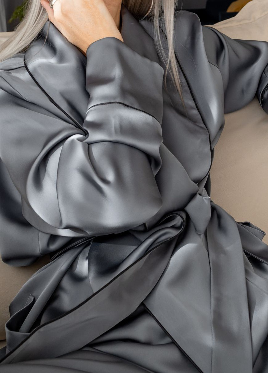 Серая костюм в пижамном стиле "estelle" серый р.m/l 405861 New Trend