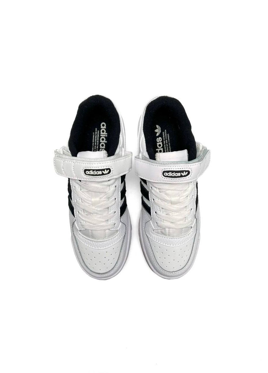 Белые демисезонные кроссовки женские, вьетнам adidas Originals Forum 84 Low New White Black Gum