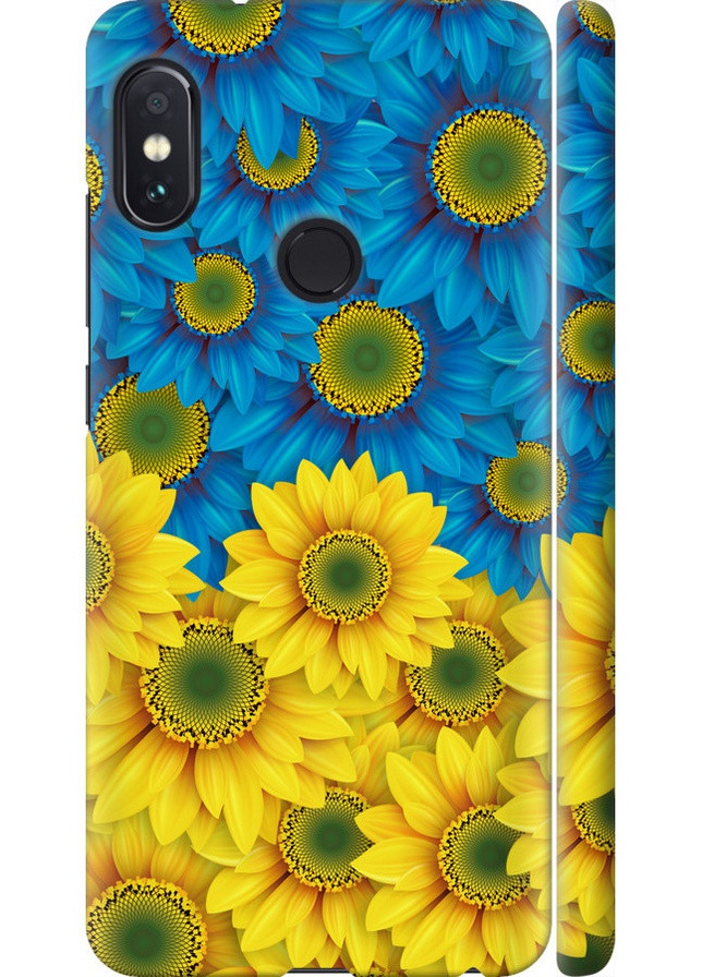 3D пластиковий матовий чохол 'Жовто-блакитні квіти ' для Endorphone xiaomi redmi note 5 (257836841)