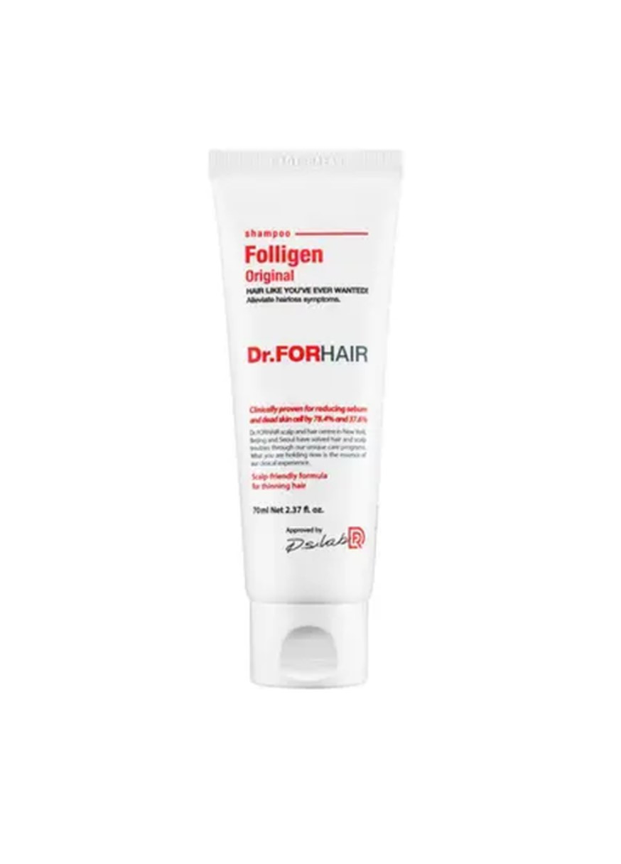 Зміцнюючий шампунь проти випадіння волосся Folligen Shampoo 70 мл Dr.Forhair (268212149)