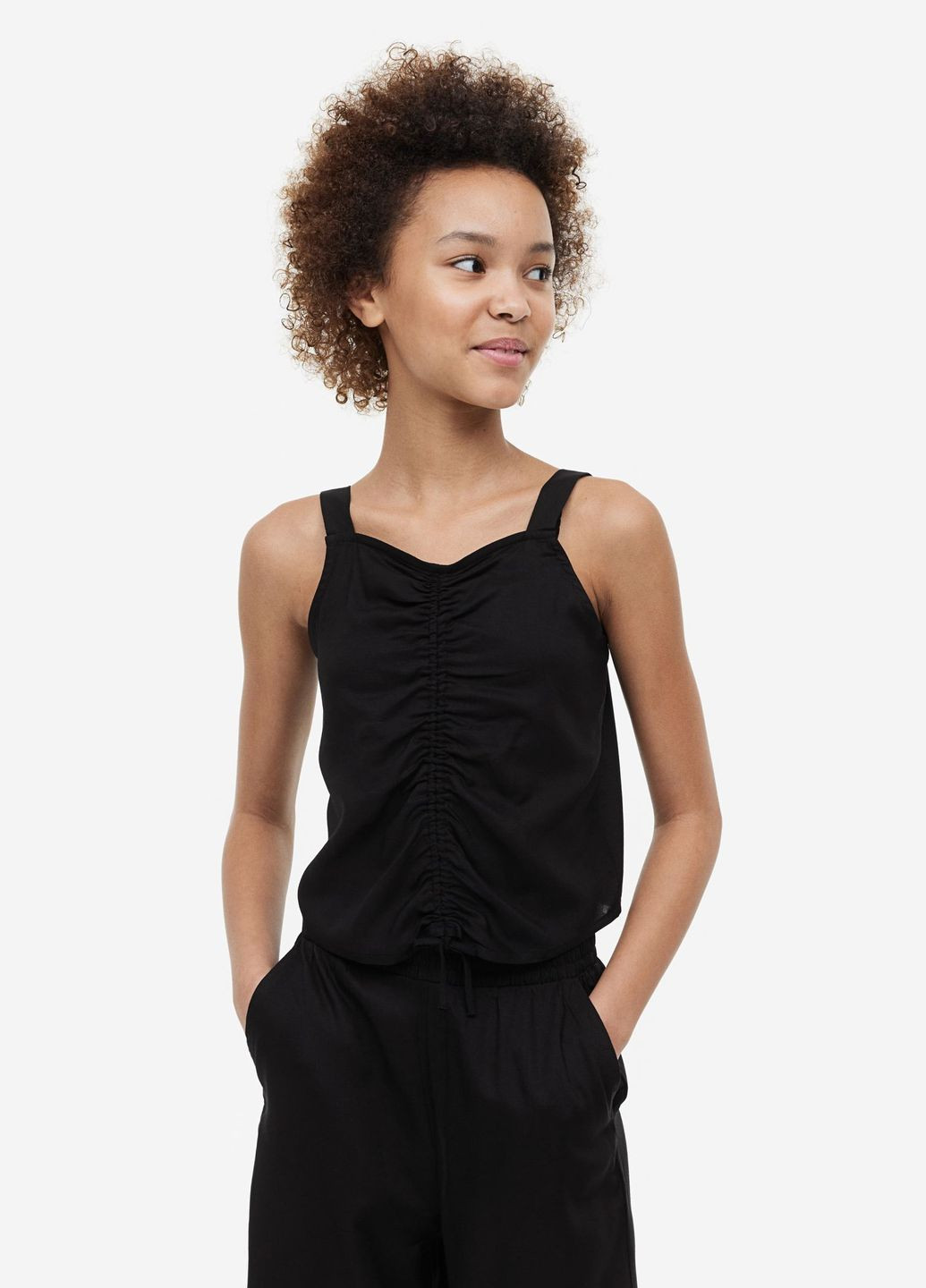Чорний літній комплект (брюки, топ) H&M