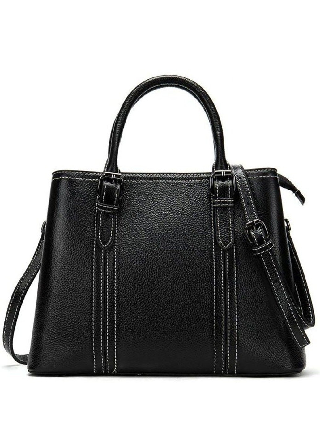 Шкіряна жіноча сумка 14861 Чорний Vintage (262891773)
