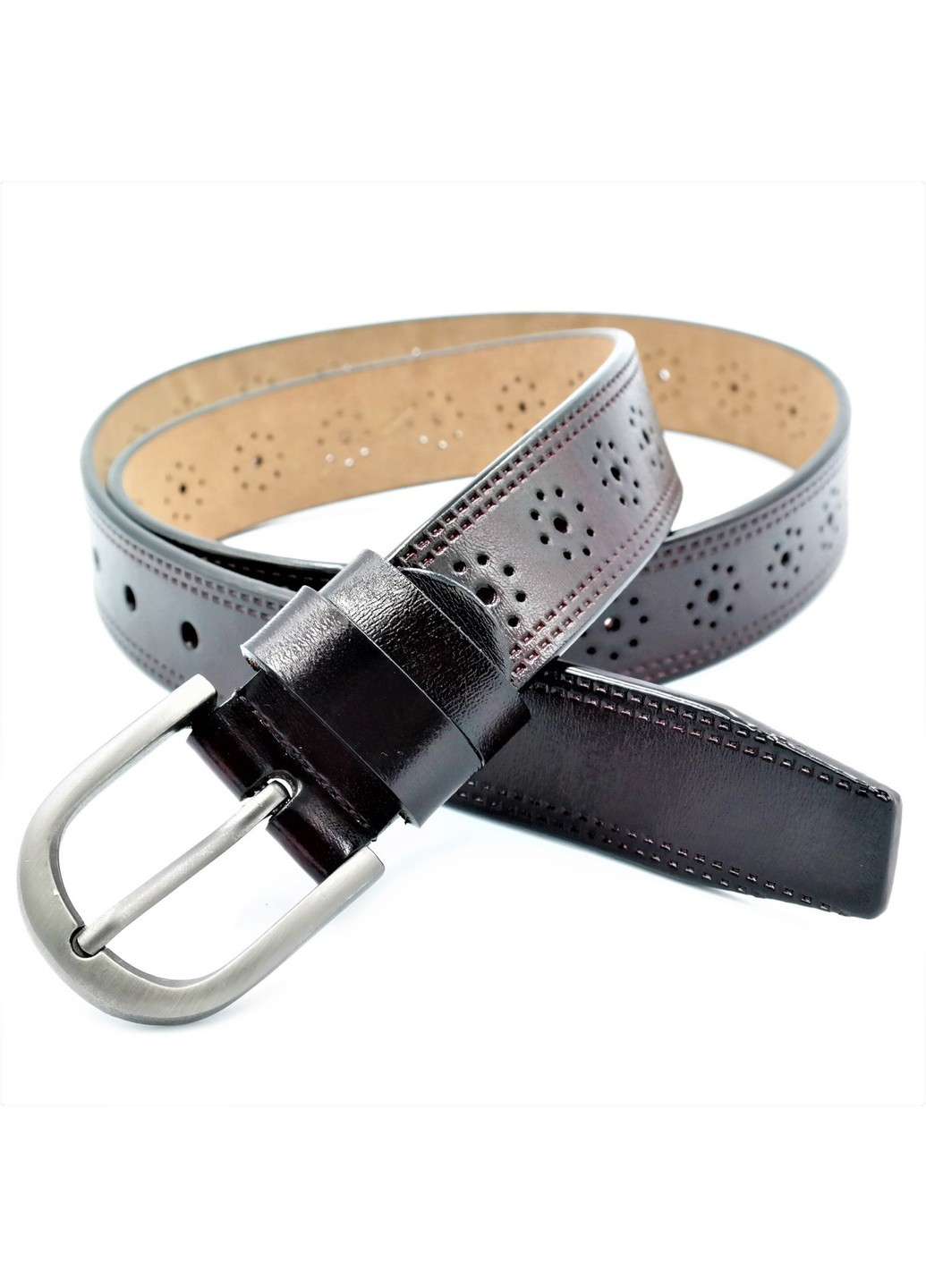 Жіночий ремінь nwzh-35k-00103 110-115 см Темно-коричневий Le-Mon (272596696)