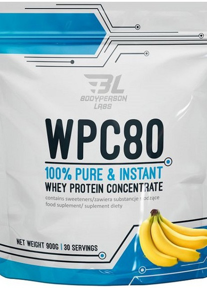 WPC80 900 g /30 servings/ Banana Bodyperson Labs (258499338)