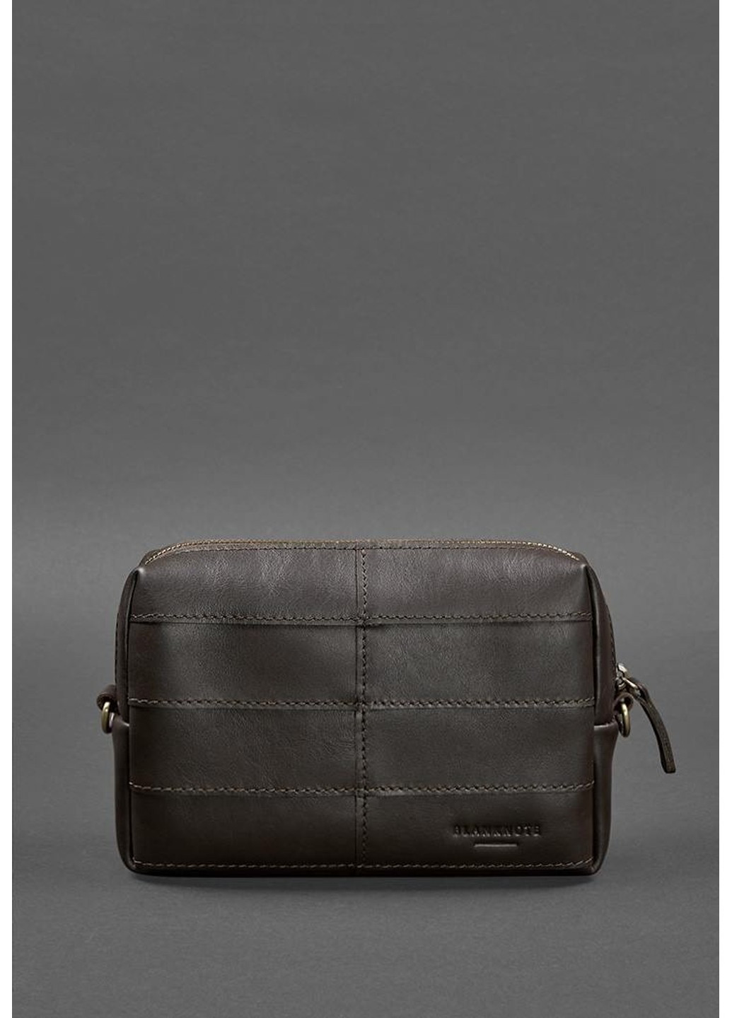 Кожаная косметичка-несессер 3.1 Темно-коричневый краст BN-CB-3-1-CHOKO BlankNote (263519094)